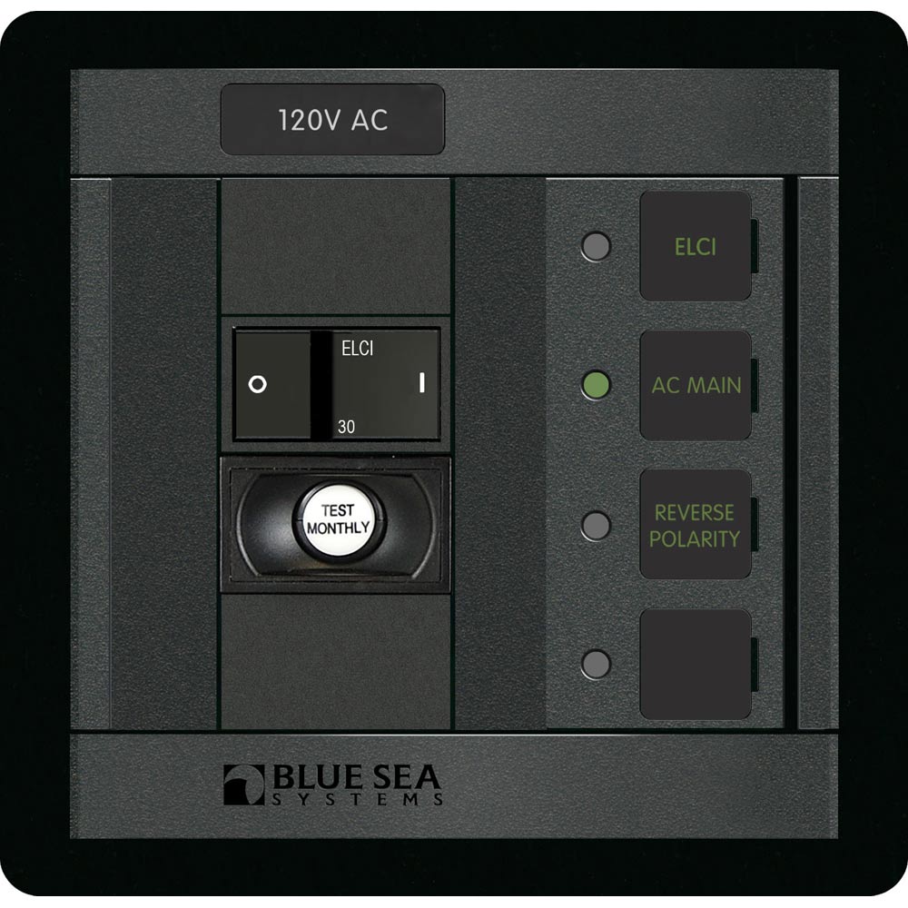 Blue Sea 1502 ELCI Main 30A Double Pole Panel [1502] | Electrical Panels by Blue Sea Systems 