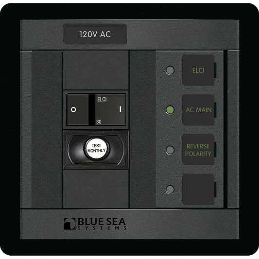 Blue Sea 1502 ELCI Main 30A Double Pole Panel [1502] | Electrical Panels by Blue Sea Systems 