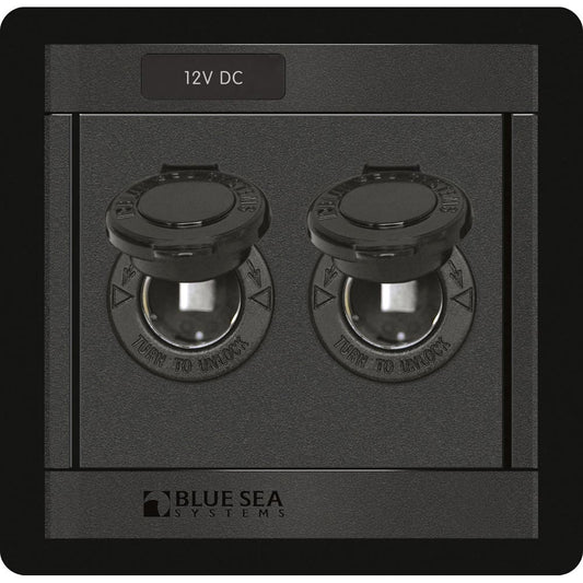 Blue Sea 1472 DC 12V Socket Panel [1472] | Electrical Panels by Blue Sea Systems 