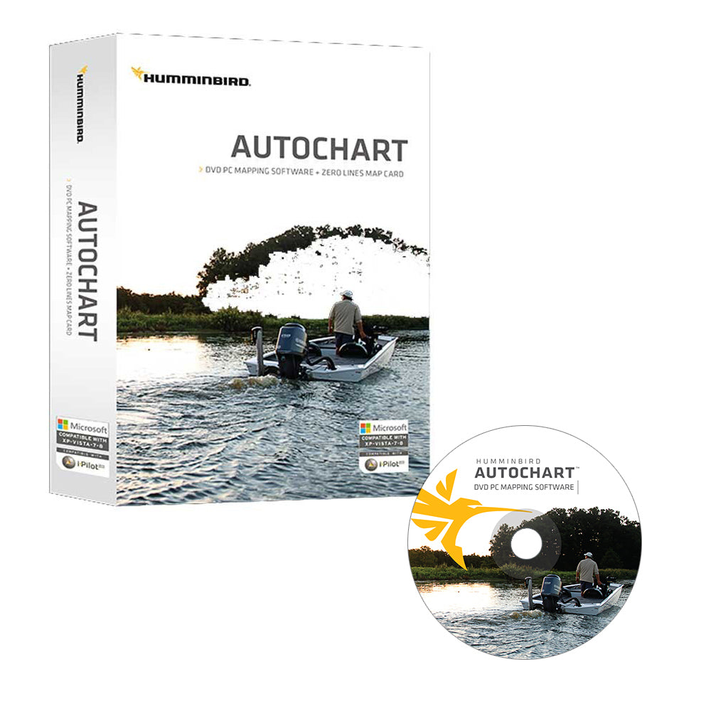 Humminbird Autochart DVD PC Mapping Software w/Zero Lines Map Card [600031-1] | Humminbird by Humminbird 