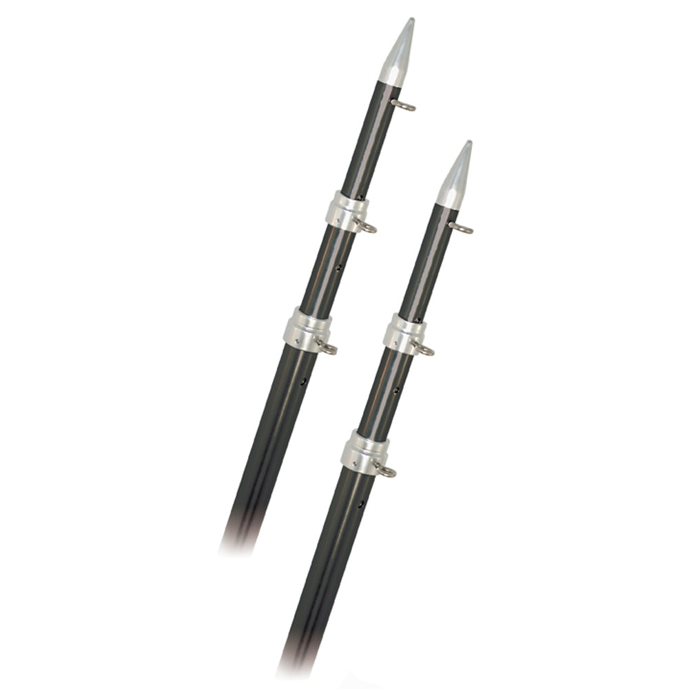 Rupp 15' Fixed Carbon Fiber Outrigger Poles 1.5" - Silver [A0-1500-CF] | Outriggers by Rupp Marine 