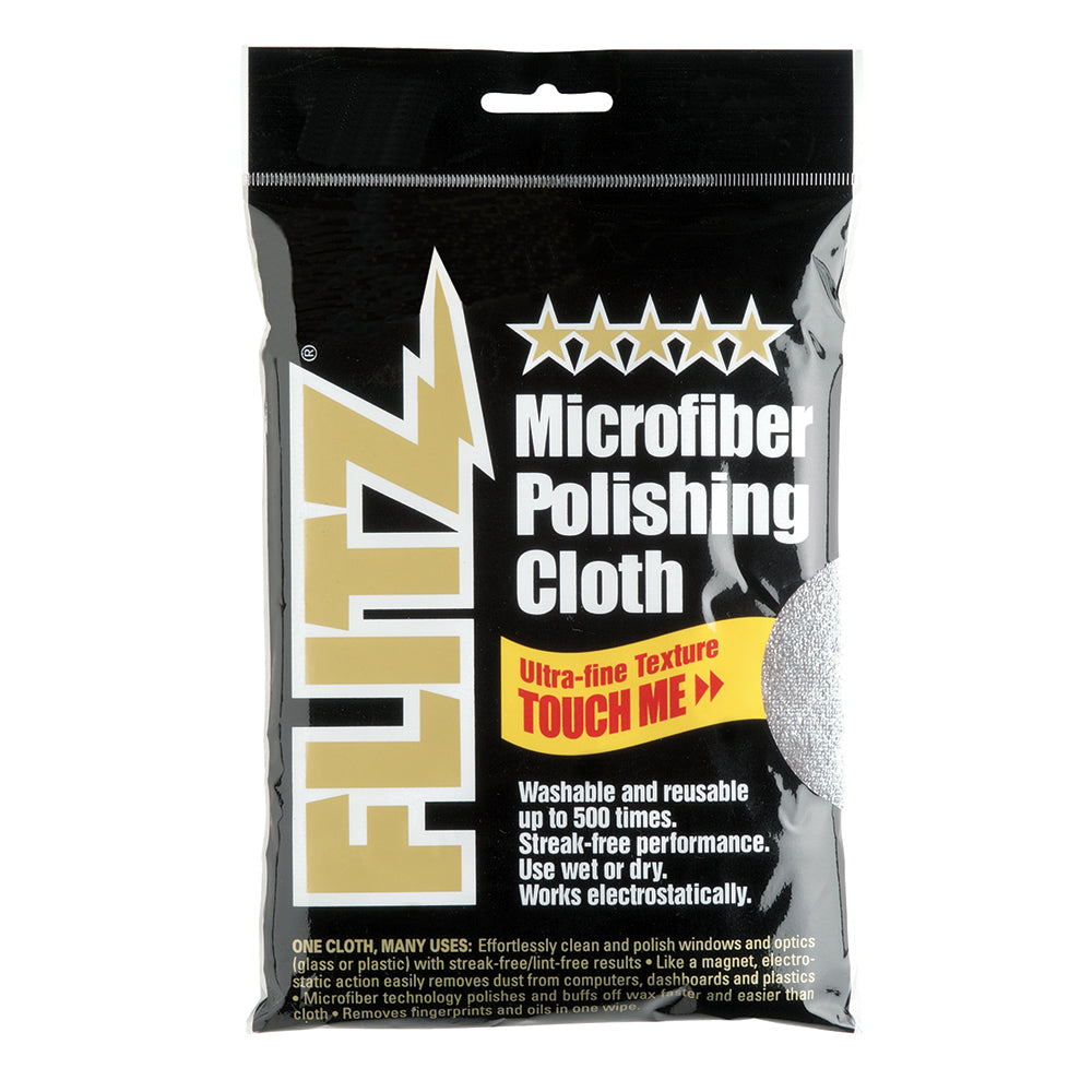 Flitz Microfiber Polishing Cloth - 16" x 16" - Single Bag [MC200] | Cleaning by Flitz 