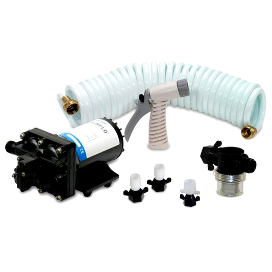 Shurflo by Pentair BLASTERII Washdown Kit - 12VDC, 3.5GPM w/25 Hose, Nozzle, Strainer  Fittings [4338-121-E07] | Washdown / Pressure Pumps by Shurflo by Pentair 