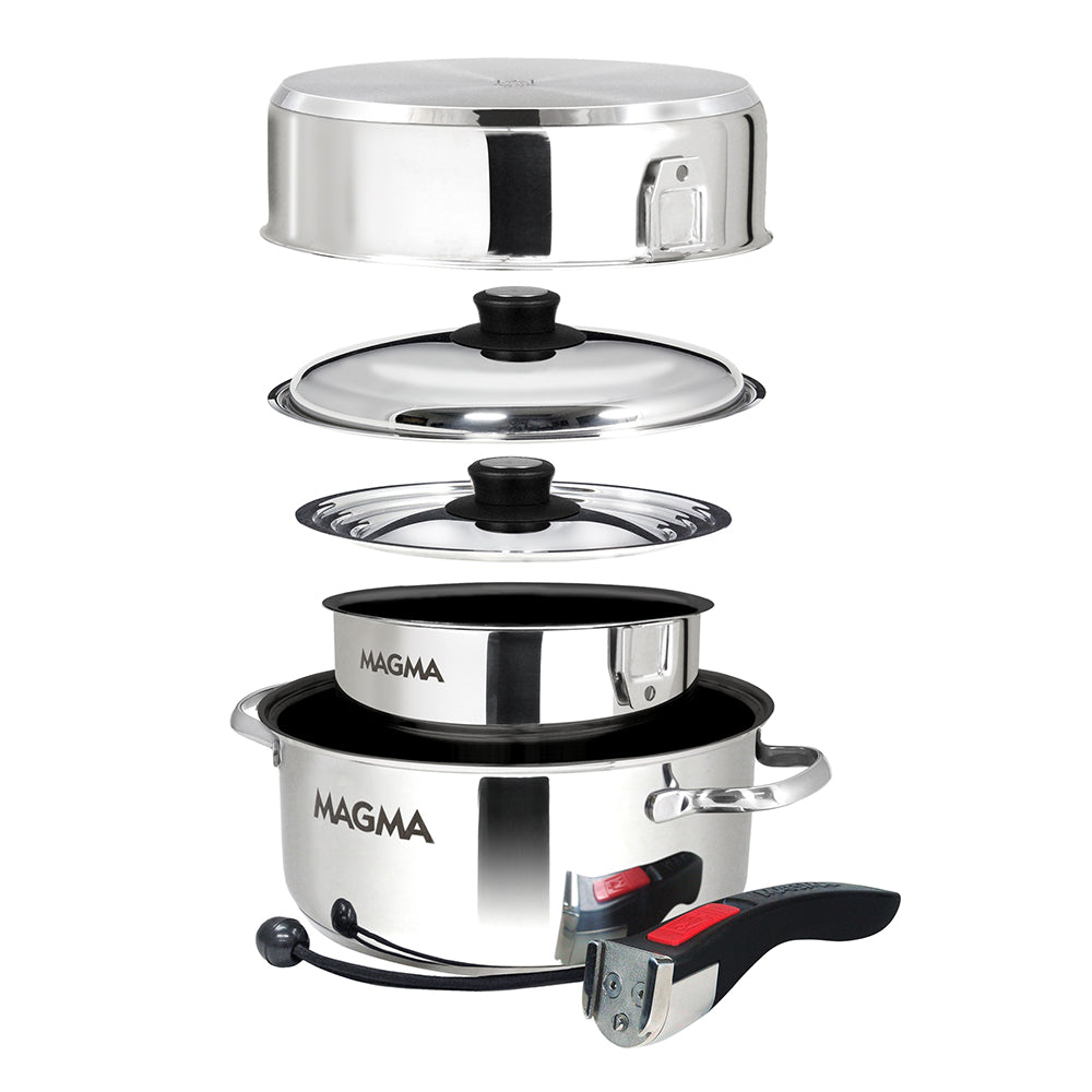 Magma 7 Piece Induction Non-Stick Cookware Set - Stainless Steel