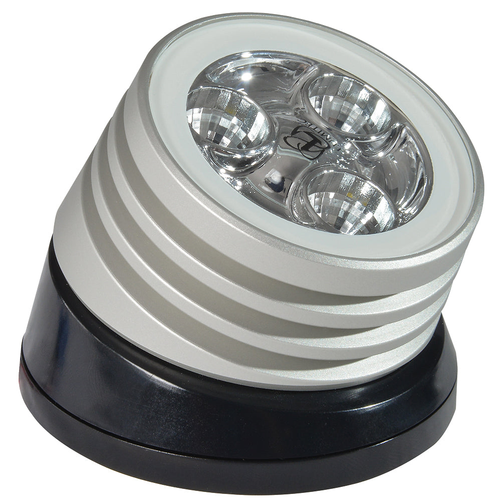 Lumitec Zephyr LED Spreader/Deck Light -Brushed, Black Base - White Non-Dimming [101326] | Flood/Spreader Lights by Lumitec 