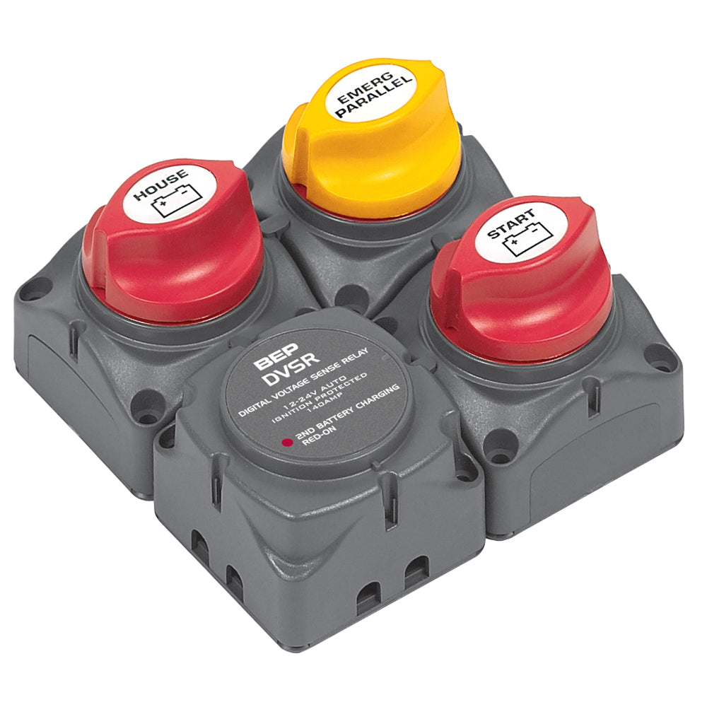 BEP Square Battery Distribution Cluster f/Single Engine w/Two Battery   Banks [716-SQ-140A-DVSR] | Battery Management by BEP Marine 