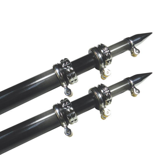TACO 20' Carbon Fiber Outrigger Poles - Pair - Black [OT-4200CF] | Outriggers by TACO Marine 