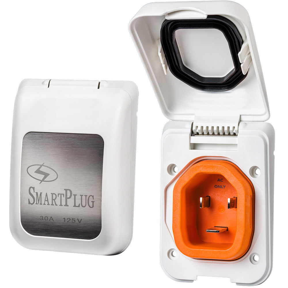 SmartPlug 30 AMP Male Non-Metallic Inlet Cover - White [BM30PW] | Accessories by SmartPlug 