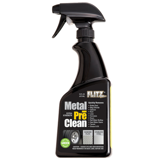 Flitz Metal Pre-Clean - All Metals Icluding Stainless Steel - 16oz Spray Bottle [AL 01706] | Cleaning by Flitz 