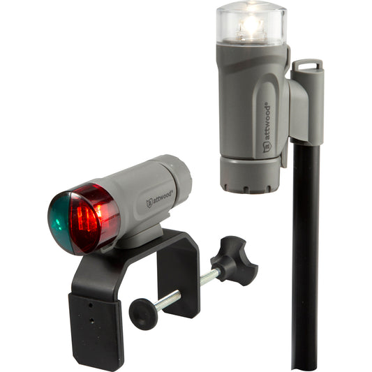 Attwood Clamp-On Portable LED Light Kit - Marine Gray [14190-7] | Navigation Lights by Attwood Marine 