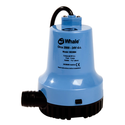 Whale Orca 2000 GPH Submersible Bilge Pump 12V [BE2002] | Bilge Pumps by Whale Marine 