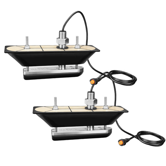 Garmin GT30-THP SS Thru-Hull Pair DownVu/SideVu Scanning Transducer w/Temp f/Hull Deadrises 5-25 [010-01961-11] | Transducers by Garmin 