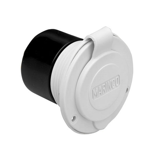 Marinco 15A 125V On-Board Charger Inlet - Front Mount - White [150BBIW] | Shore Power by Marinco 