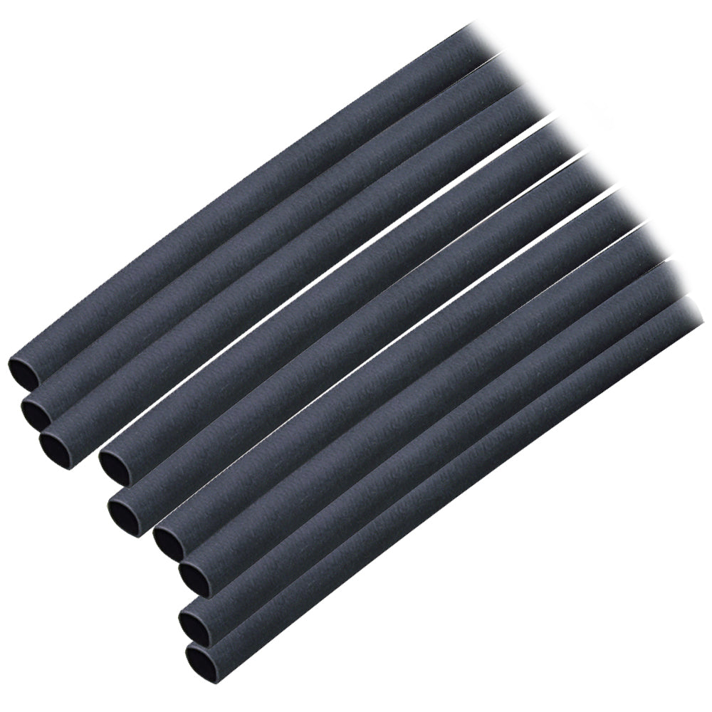 Ancor Adhesive Lined Heat Shrink Tubing (ALT) - 3/16" x 6" - 10-Pack - Black [302106] | Wire Management by Ancor 