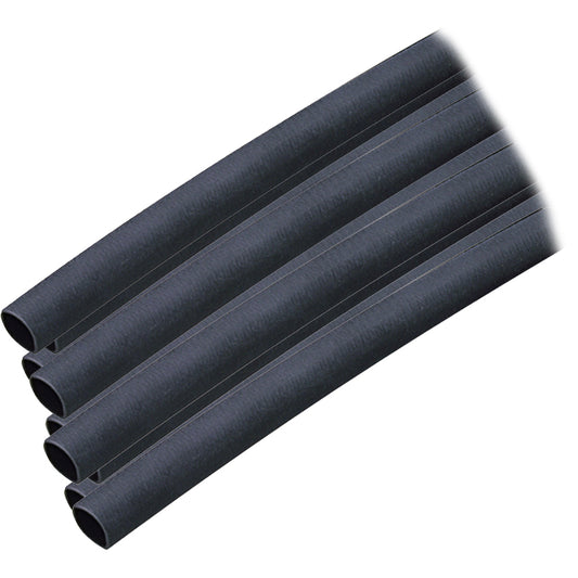 Ancor Adhesive Lined Heat Shrink Tubing (ALT) - 1/4" x 6" - 10-Pack - Black [303106] | Wire Management by Ancor 