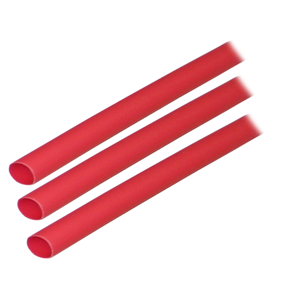 Ancor Adhesive Lined Heat Shrink Tubing (ALT) - 1/4" x 3" - 3-Pack - Red [303603] | Wire Management by Ancor 