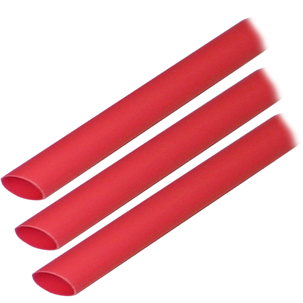 Ancor Adhesive Lined Heat Shrink Tubing (ALT) - 3/8" x 3" - 3-Pack - Red [304603] | Wire Management by Ancor 