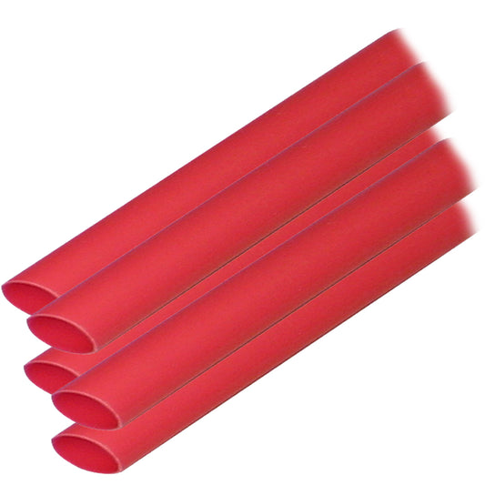 Ancor Adhesive Lined Heat Shrink Tubing (ALT) - 3/8" x 6" - 5-Pack - Red [304606] | Wire Management by Ancor 