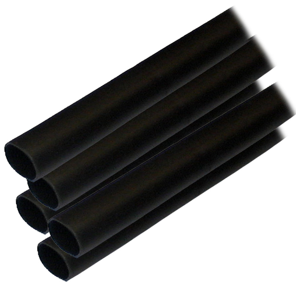 Ancor Adhesive Lined Heat Shrink Tubing (ALT) - 1/2" x 12" - 5-Pack - Black [305124] | Wire Management by Ancor 