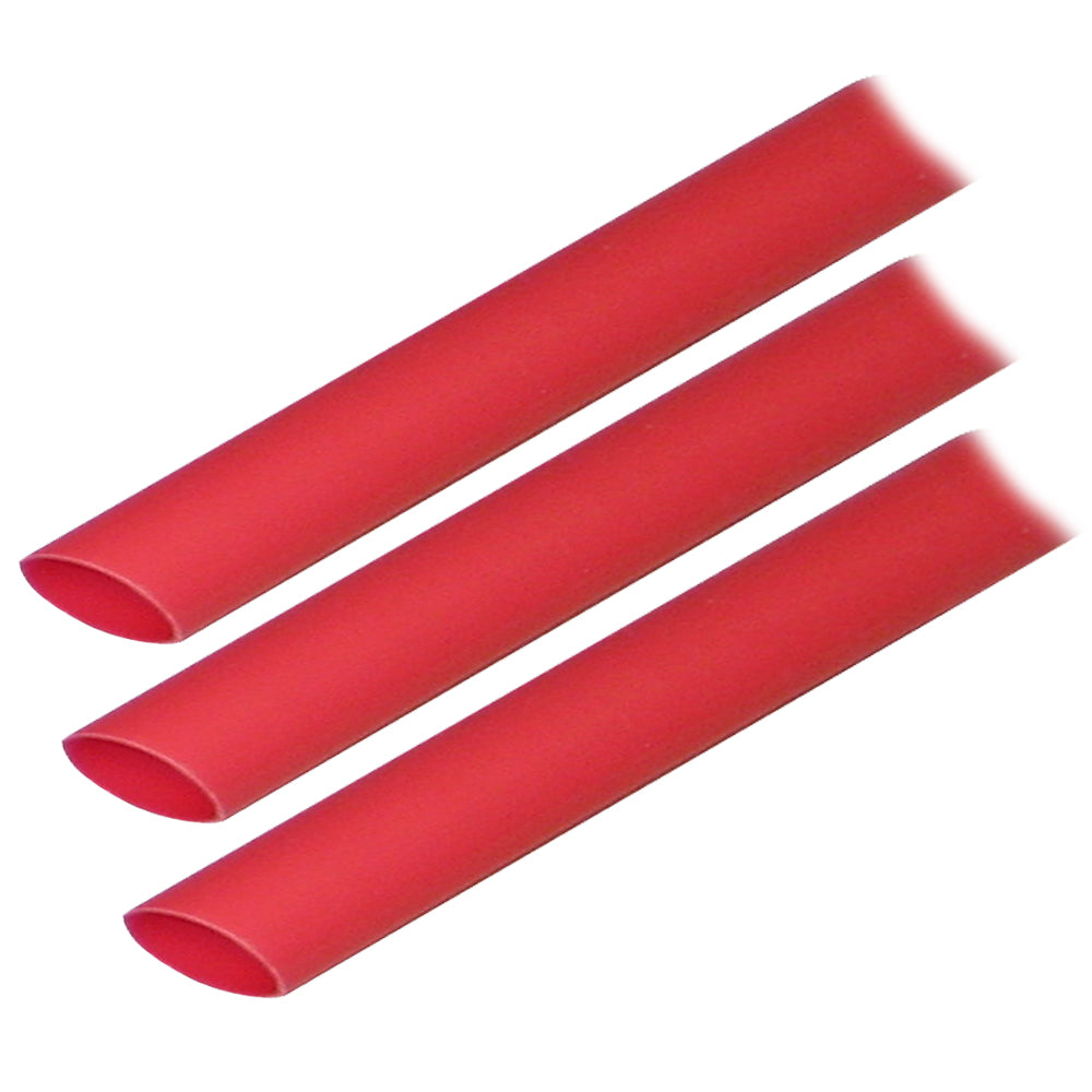 Ancor Adhesive Lined Heat Shrink Tubing (ALT) - 1/2" x 3" - 3-Pack - Red [305603] | Wire Management by Ancor 