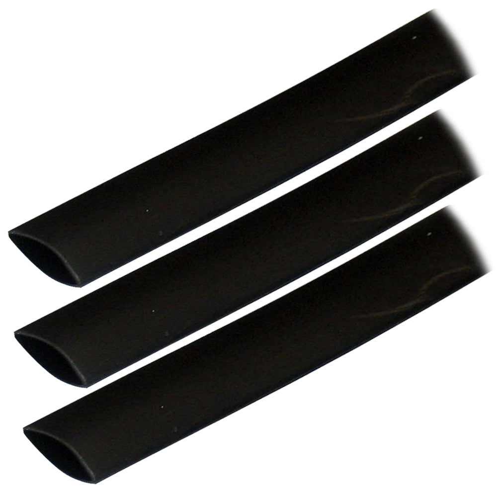 Ancor Adhesive Lined Heat Shrink Tubing (ALT) - 3/4" x 3" - 3-Pack - Black [306103] | Wire Management by Ancor 