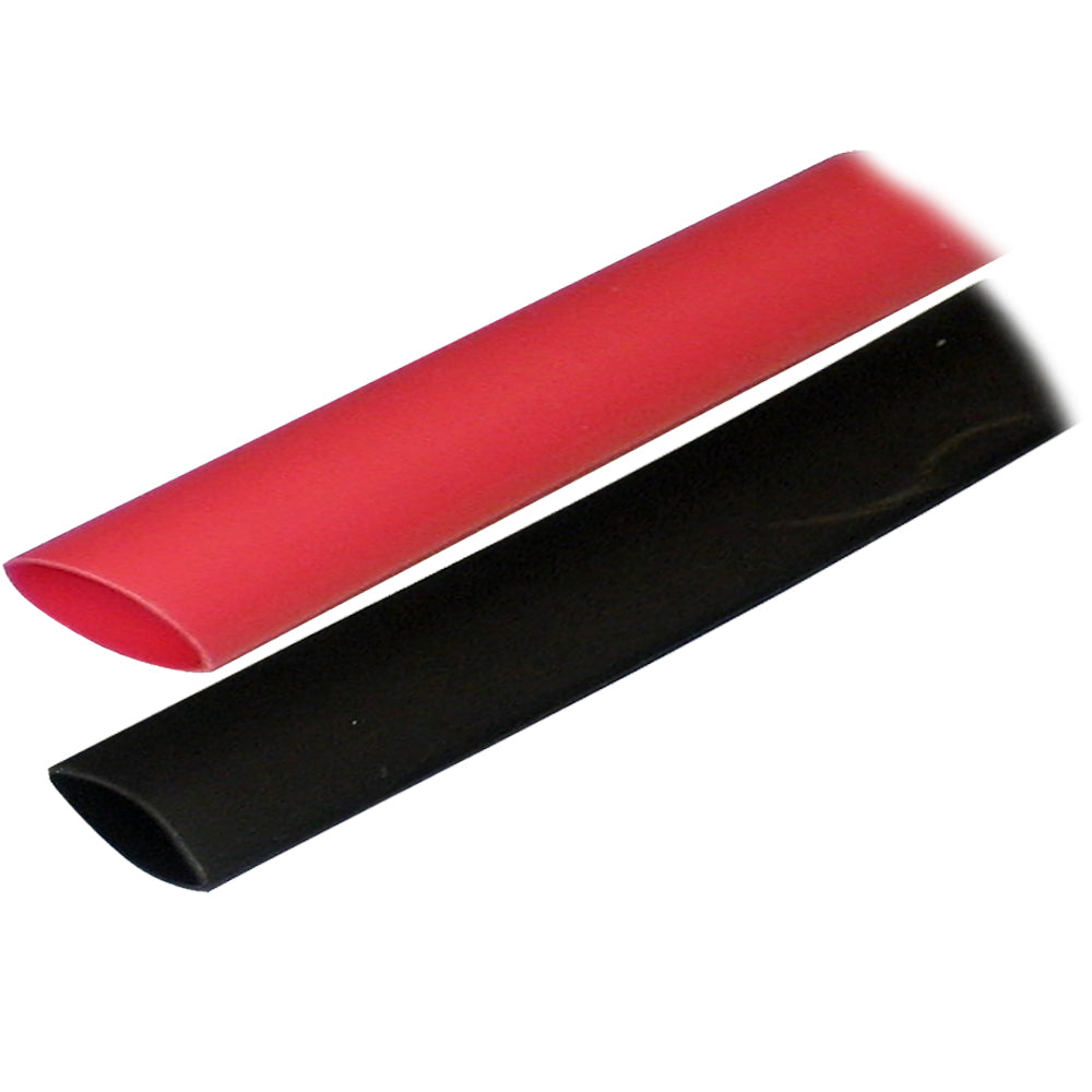 Ancor Adhesive Lined Heat Shrink Tubing (ALT) - 3/4" x 3" - 2-Pack - Black/Red [306602] | Wire Management by Ancor 