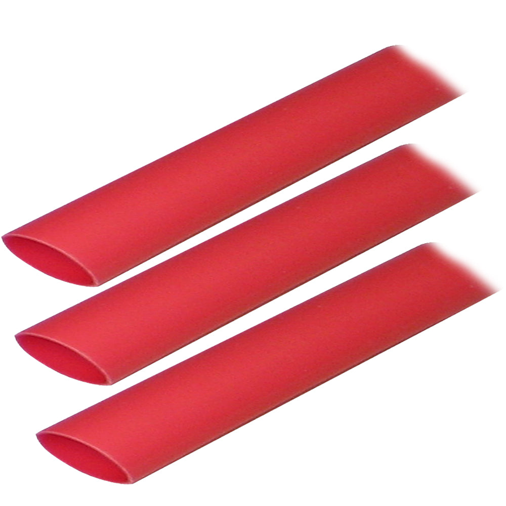 Ancor Adhesive Lined Heat Shrink Tubing (ALT) - 3/4" x 3" - 3-Pack - Red [306603] | Wire Management by Ancor 