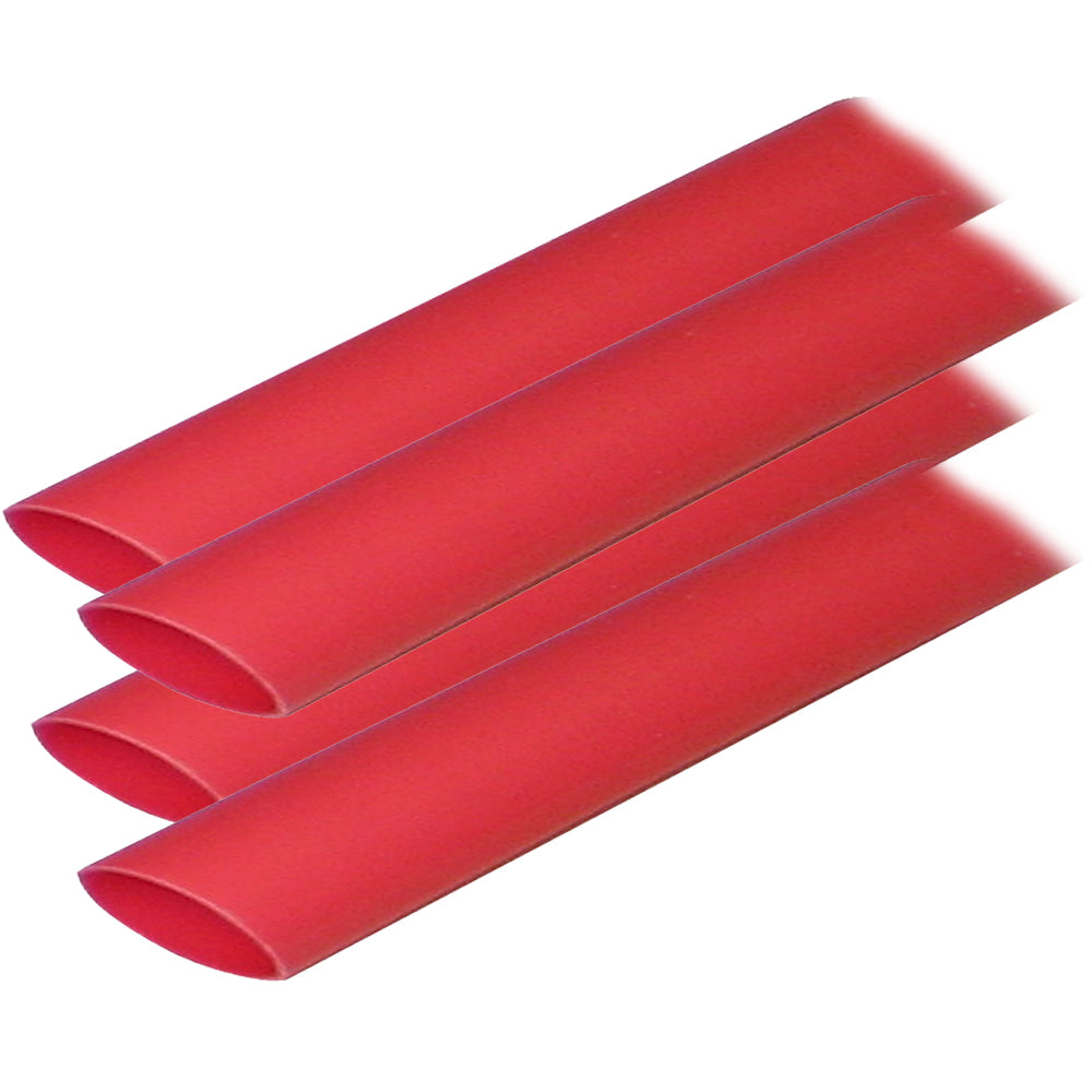 Ancor Adhesive Lined Heat Shrink Tubing (ALT) - 3/4" x 6" - 4-Pack - Red [306606] | Wire Management by Ancor 