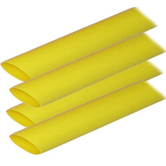 Ancor Adhesive Lined Heat Shrink Tubing (ALT) - 3/4" x 12" - 4-Pack - Yellow [306924] | Wire Management by Ancor 