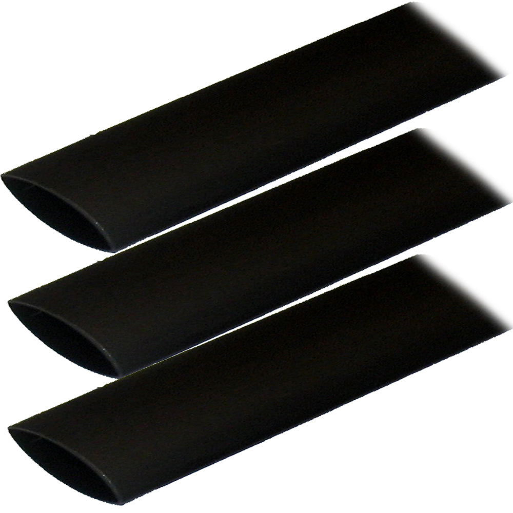 Ancor Adhesive Lined Heat Shrink Tubing (ALT) - 1" x 3" - 3-Pack - Black [307103] | Wire Management by Ancor 