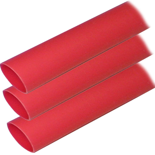 Ancor Adhesive Lined Heat Shrink Tubing (ALT) - 1" x 12" - 3-Pack - Red [307624] | Wire Management by Ancor 