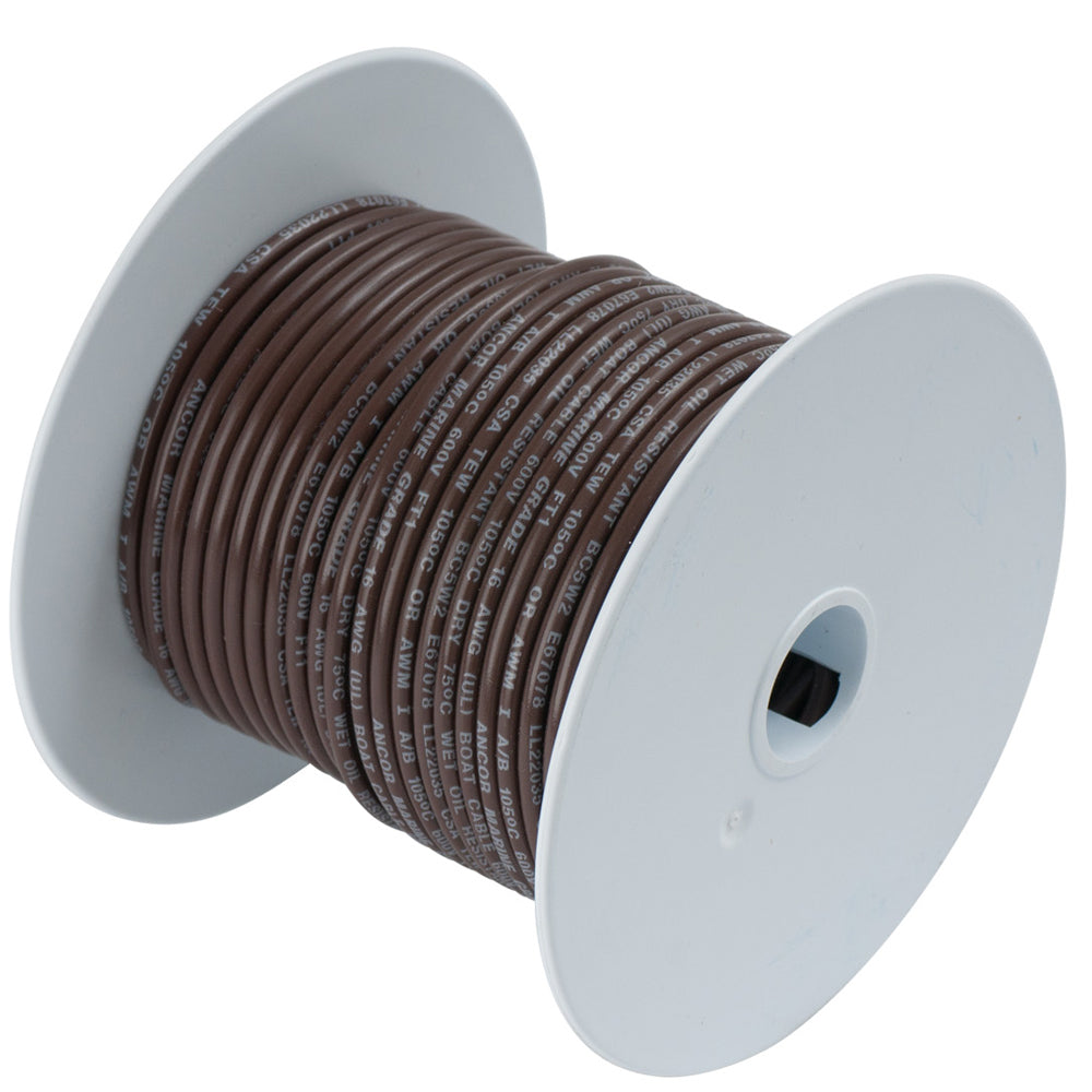 Ancor Brown 18 AWG Tinned Copper Wire - 500' [100250A] | Wire by Ancor 