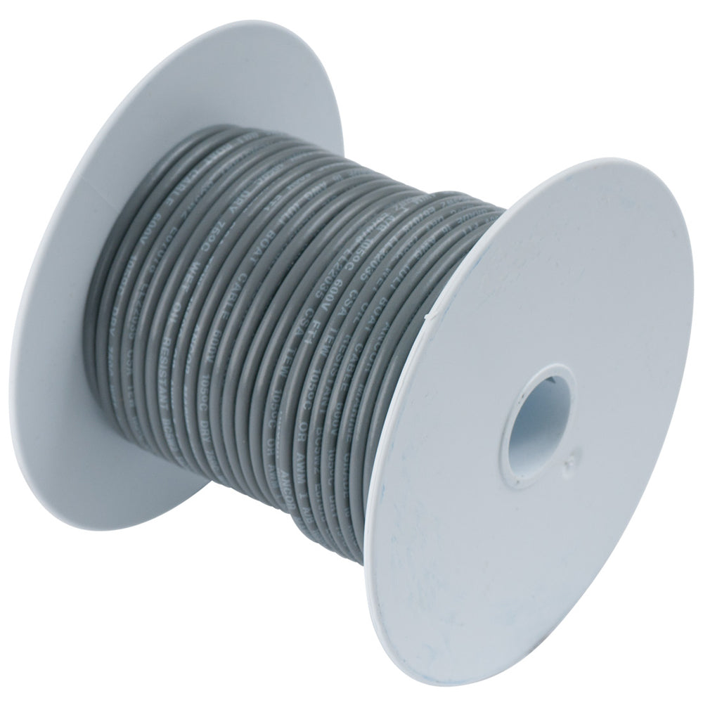 Ancor Grey 18 AWG Tinned Copper Wire - 100'