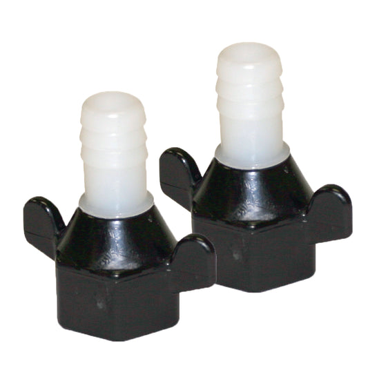 Shurflo by Pentair 1/2" Barb x 1/2" NPT-F Hex/Wingnut Straight Fitting (Pair) [94-181-04] | Accessories by Shurflo by Pentair 