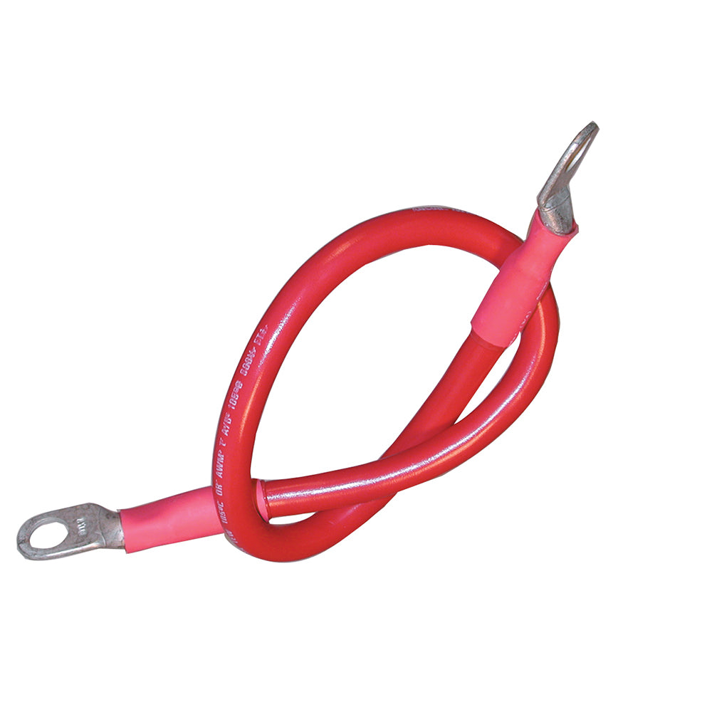 Ancor Battery Cable Assembly, 4 AWG (21mm) Wire, 3/8" (9.5mm) Stud, Red - 32" (81.2cm)