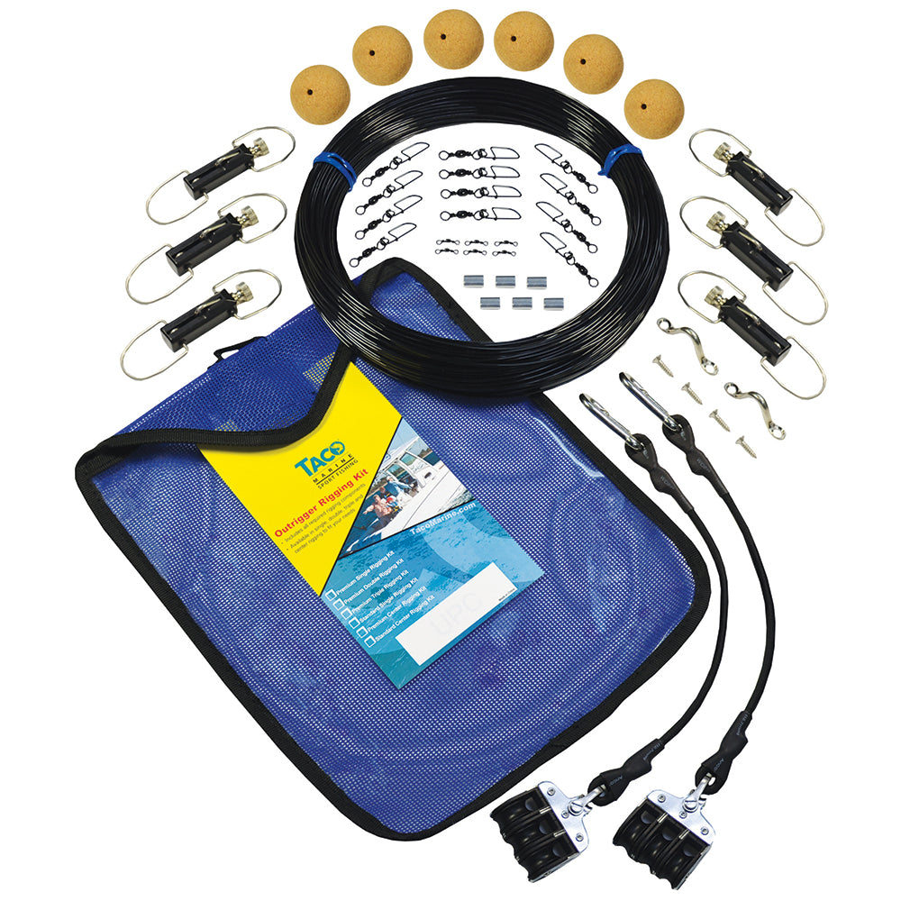 TACO Premium Mono Triple Rigging Kit [RK-0003MP] | Outrigger Accessories by TACO Marine 