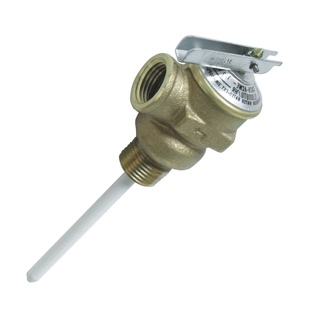 Camco Temperature & Pressure Relief Valve - 1/2" Valve w/4" Probe [10423] | Blowers & Heaters by Camco 