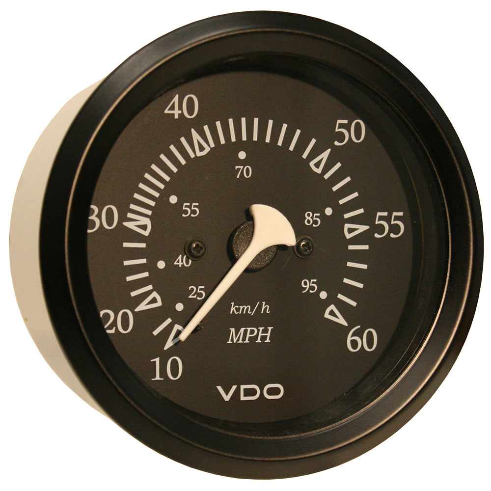 VDO Cockpit Marine 85mm (3-3/8") 60 MPH Pitot Speedometer - Black Dial/Bezel [260-11795] | Gauges by VDO 