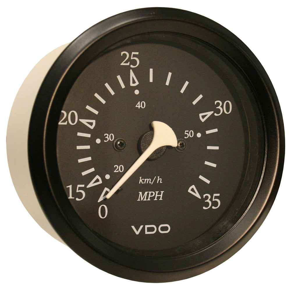 VDO Cockpit Marine 85mm (3-3/8") 35 MPH Pitot Speedometer - Black Dial/Bezel [260-11796] | Gauges by VDO 