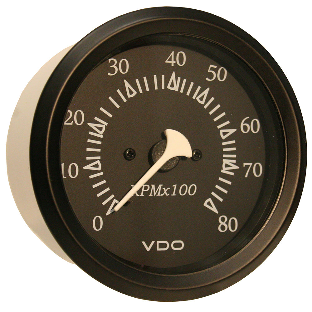 VDO Cockpit Marine 85mm (3-3/8") Outboard Tachometer - Black Dial/Bezel [333-11799] | Gauges by VDO 