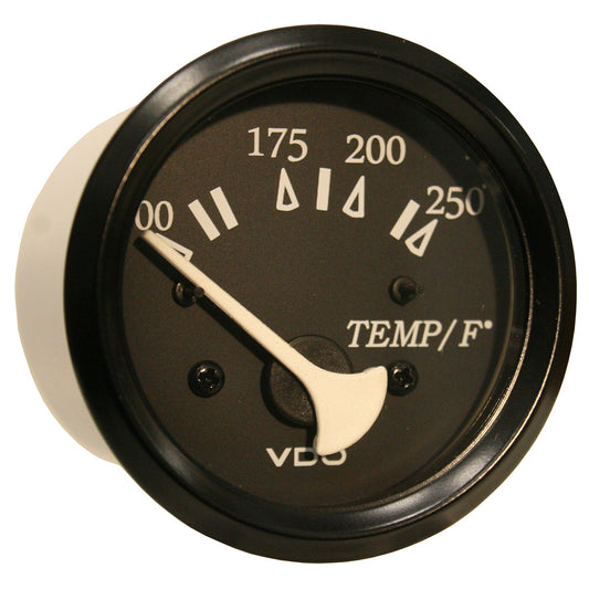 VDO Cockpit Marine 52mm (2-1/16") 250 F Water Temperature Gauge - Black Dial/Bezel [310-11801] | Gauges by VDO 