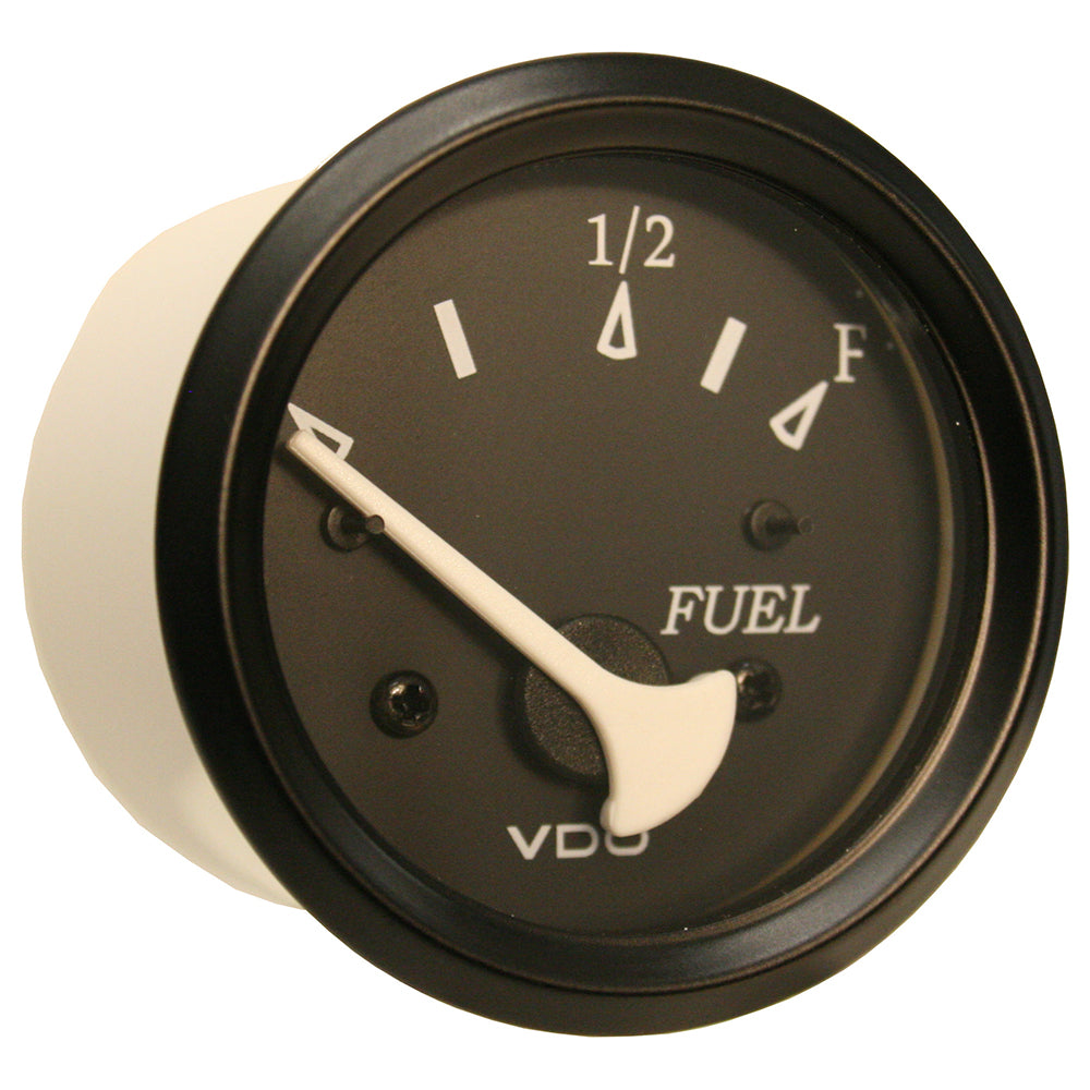 VDO Cockpit Marine 52mm (2-1/16") Fuel Level Gauge - Black Dial/Bezel [301-11802] | Gauges by VDO 