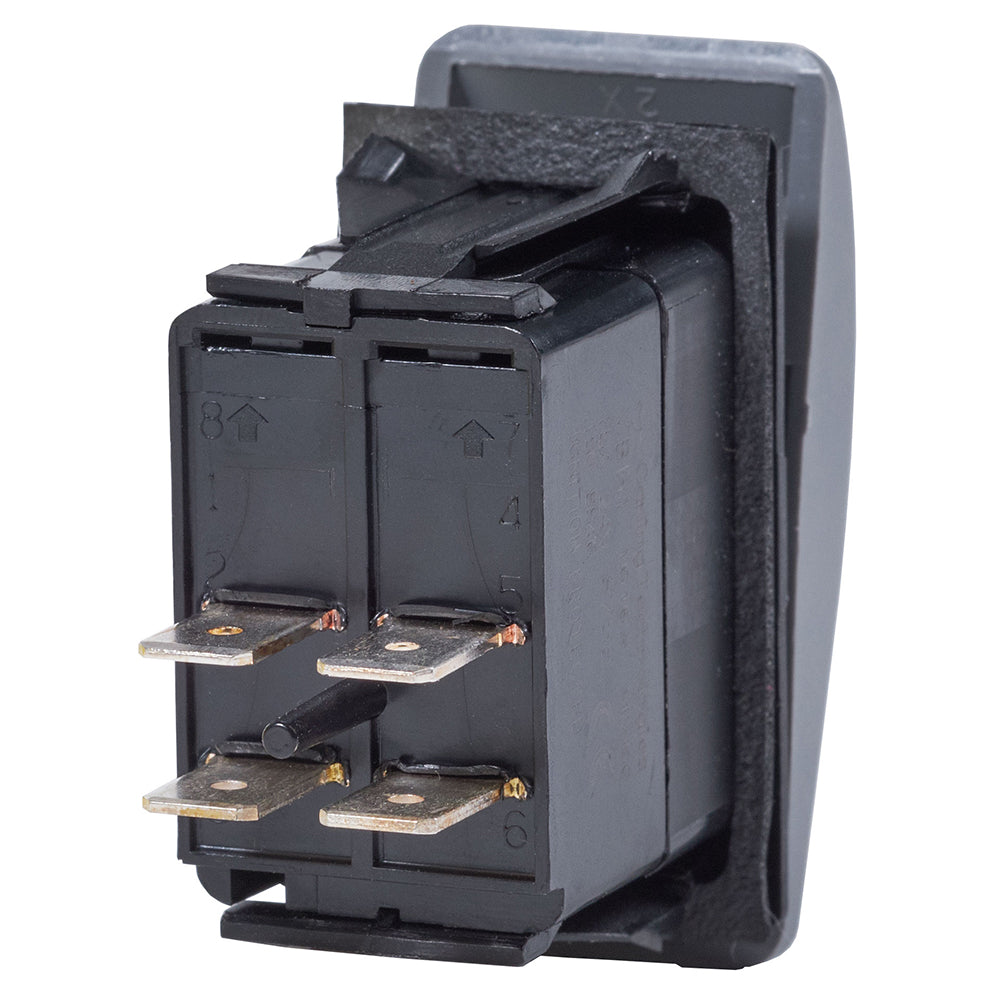 Blue Sea 7935 Contura II Switch DPST Black - OFF-(ON) [7935] | Switches & Accessories by Blue Sea Systems 