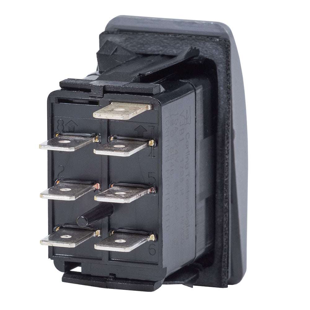 Blue Sea 7936 Contura II Switch DPDT Black - ON-OFF-ON [7936] | Switches & Accessories by Blue Sea Systems 