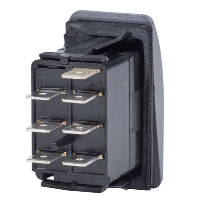 Blue Sea 7936 Contura II Switch DPDT Black - ON-OFF-ON [7936] | Switches & Accessories by Blue Sea Systems 