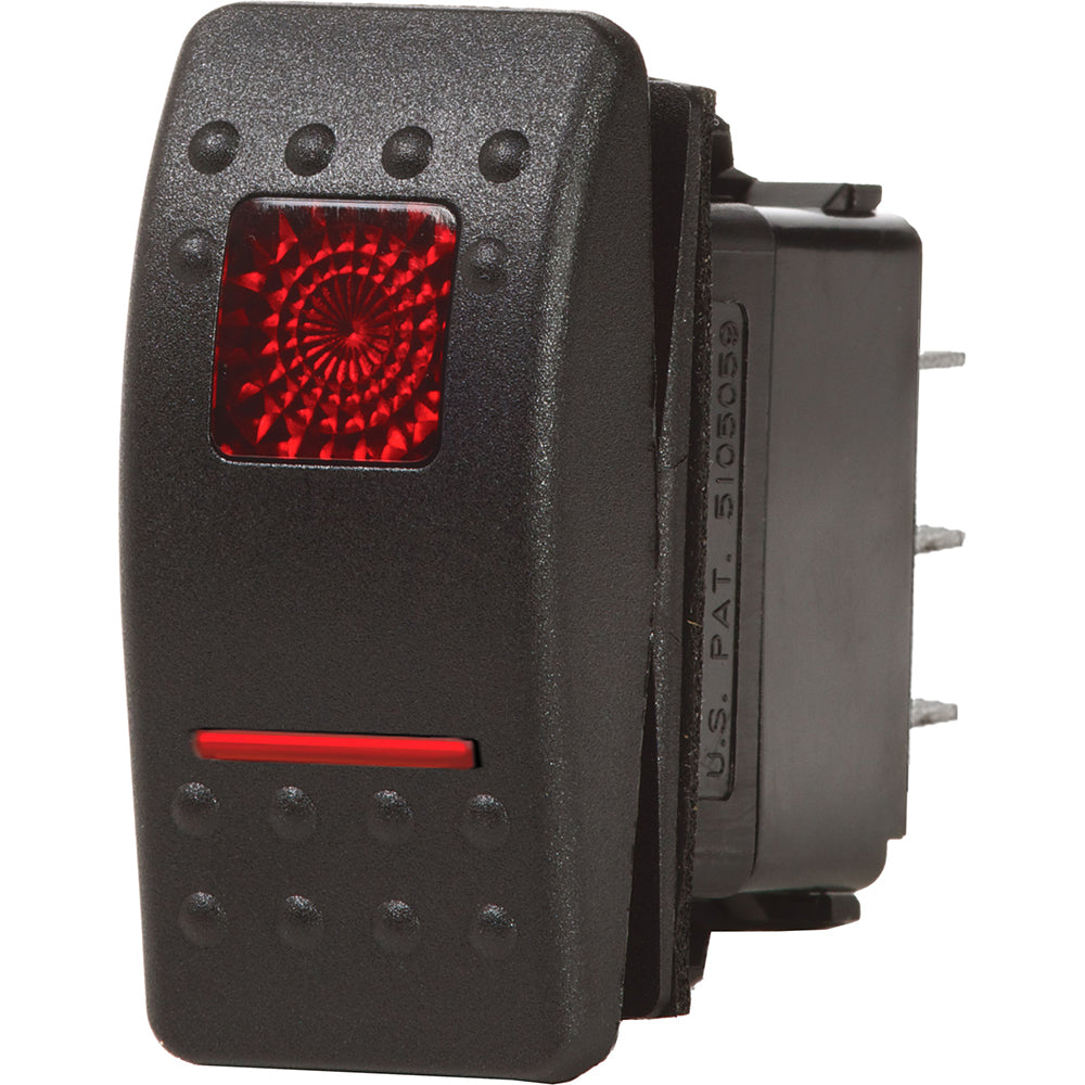 Blue Sea 7936 Contura II Switch DPDT Black - ON-OFF-ON [7936] | Switches & Accessories by Blue Sea Systems 