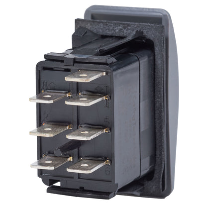 Blue Sea 7937 Contura II Switch DPDT Black - (ON)-OFF-ON [7937] | Switches & Accessories by Blue Sea Systems 