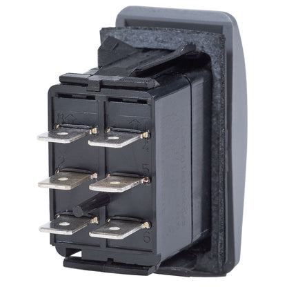 Blue Sea 7938 Contura II Switch DPDT Black - (ON)-OFF-(ON) [7938] | Switches & Accessories by Blue Sea Systems 