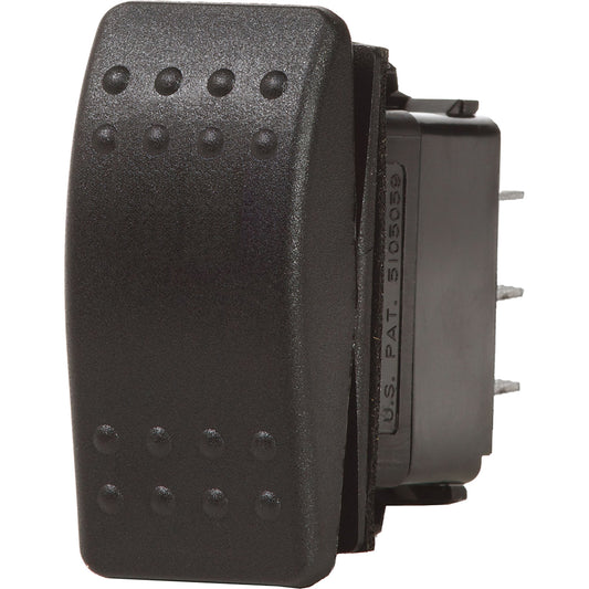 Blue Sea 7938 Contura II Switch DPDT Black - (ON)-OFF-(ON) [7938] | Switches & Accessories by Blue Sea Systems 
