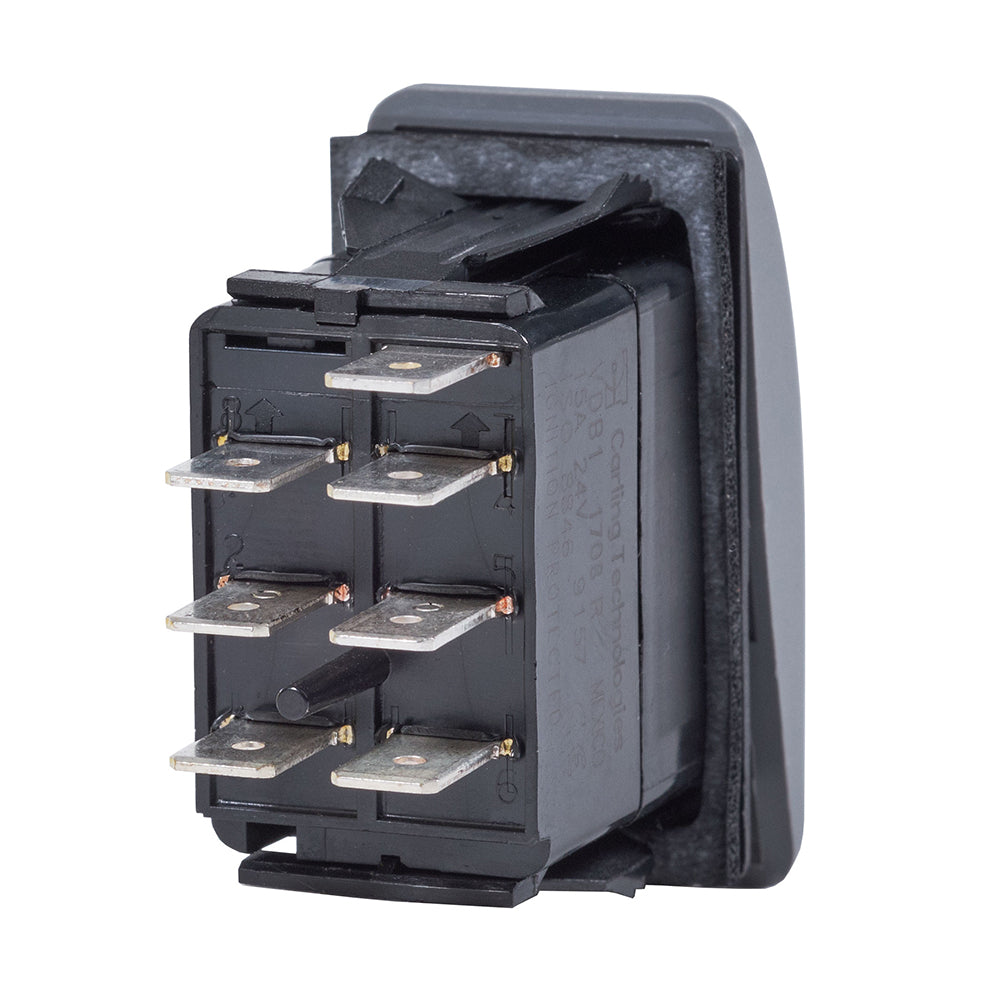 Blue Sea 7939 Contura II Switch DPDT Black - ON-ON [7939] | Switches & Accessories by Blue Sea Systems 